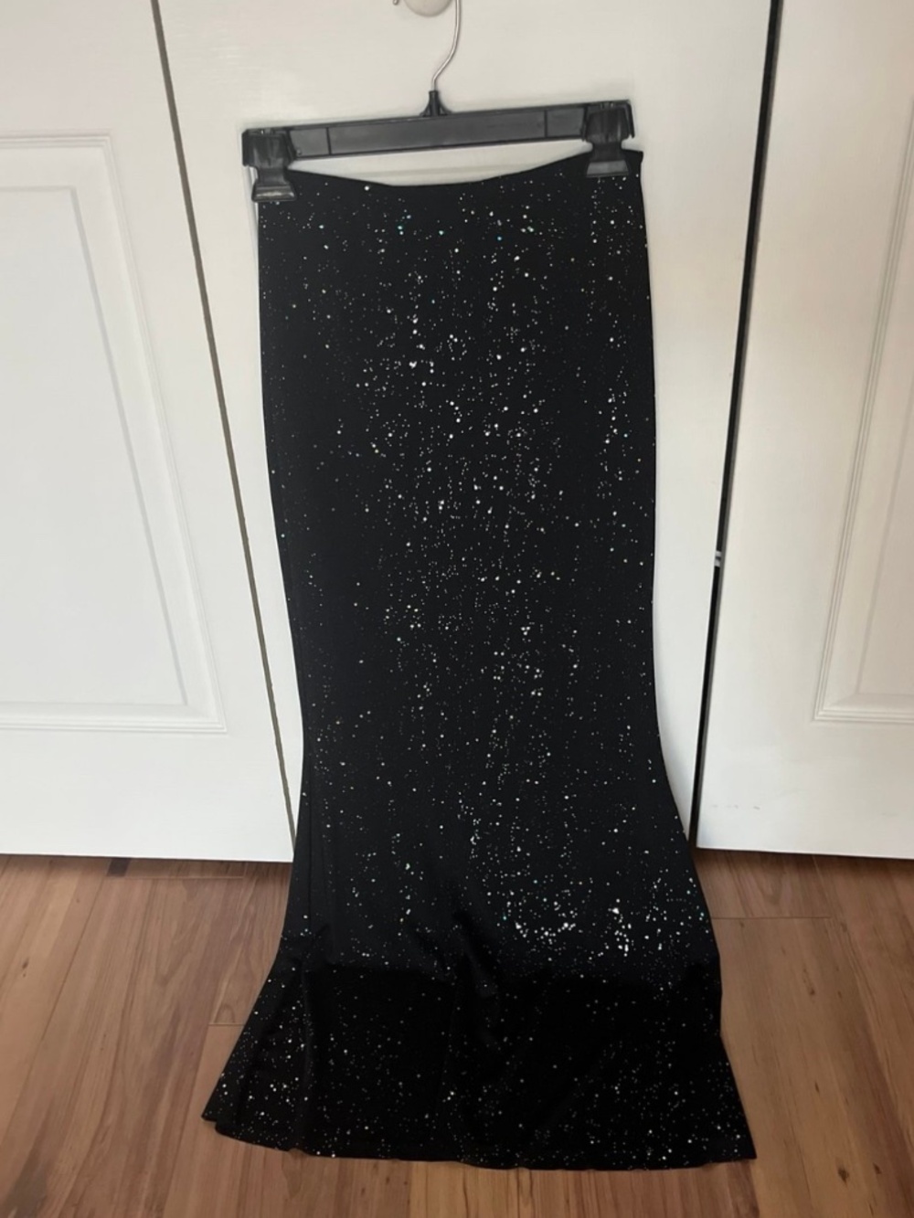 Black maxi shimmer skirt